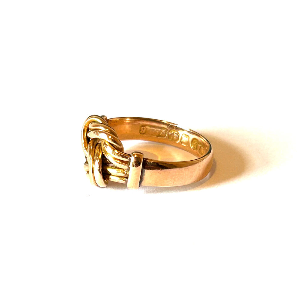 Thumbnail: Antique double knot ring - Birmingham 1911