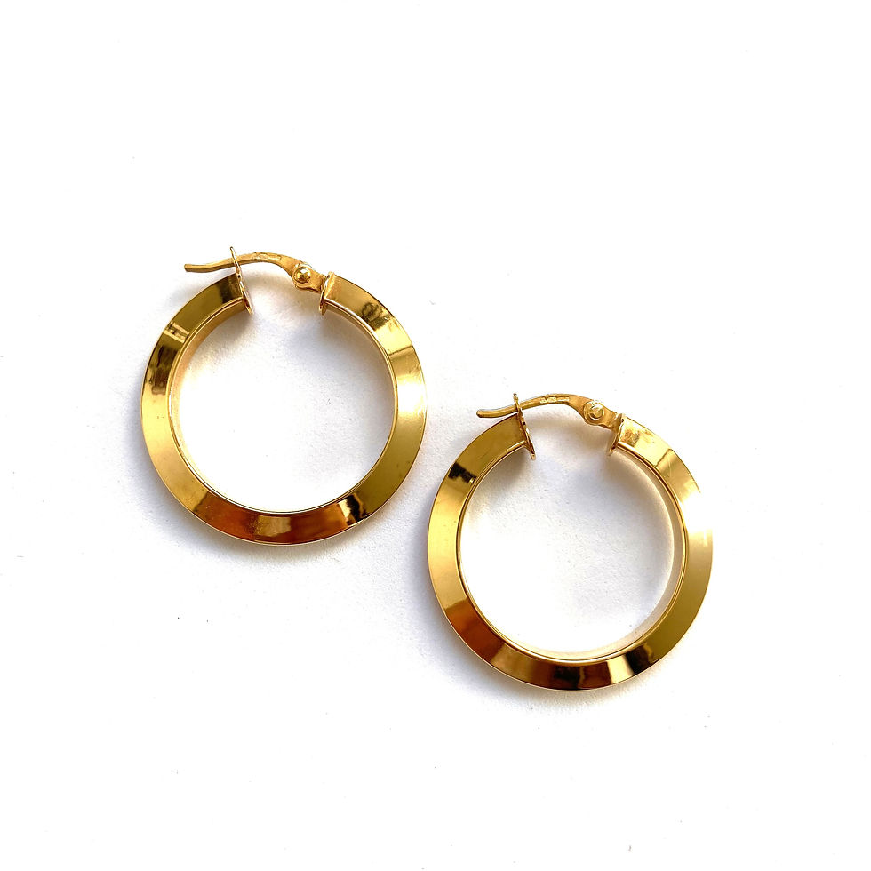 Chunky knife edge hoops 