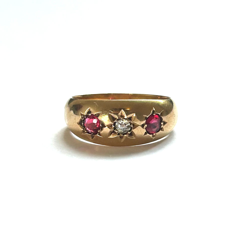 Victorian diamond and Ruby starburst ring - Chester 1870