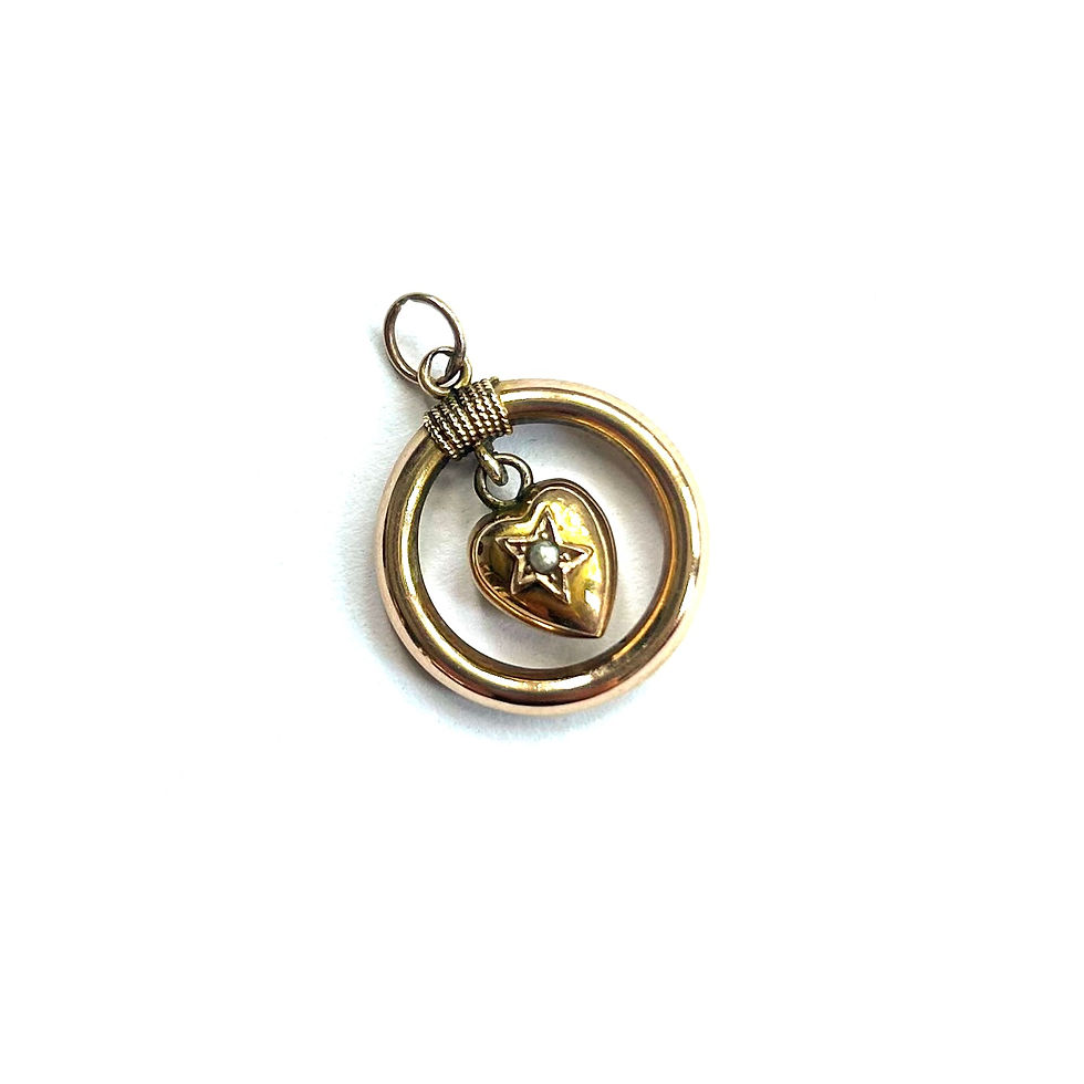 Victorian puffy heart pendant