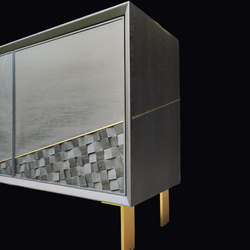 meuble chêne noir + laiton