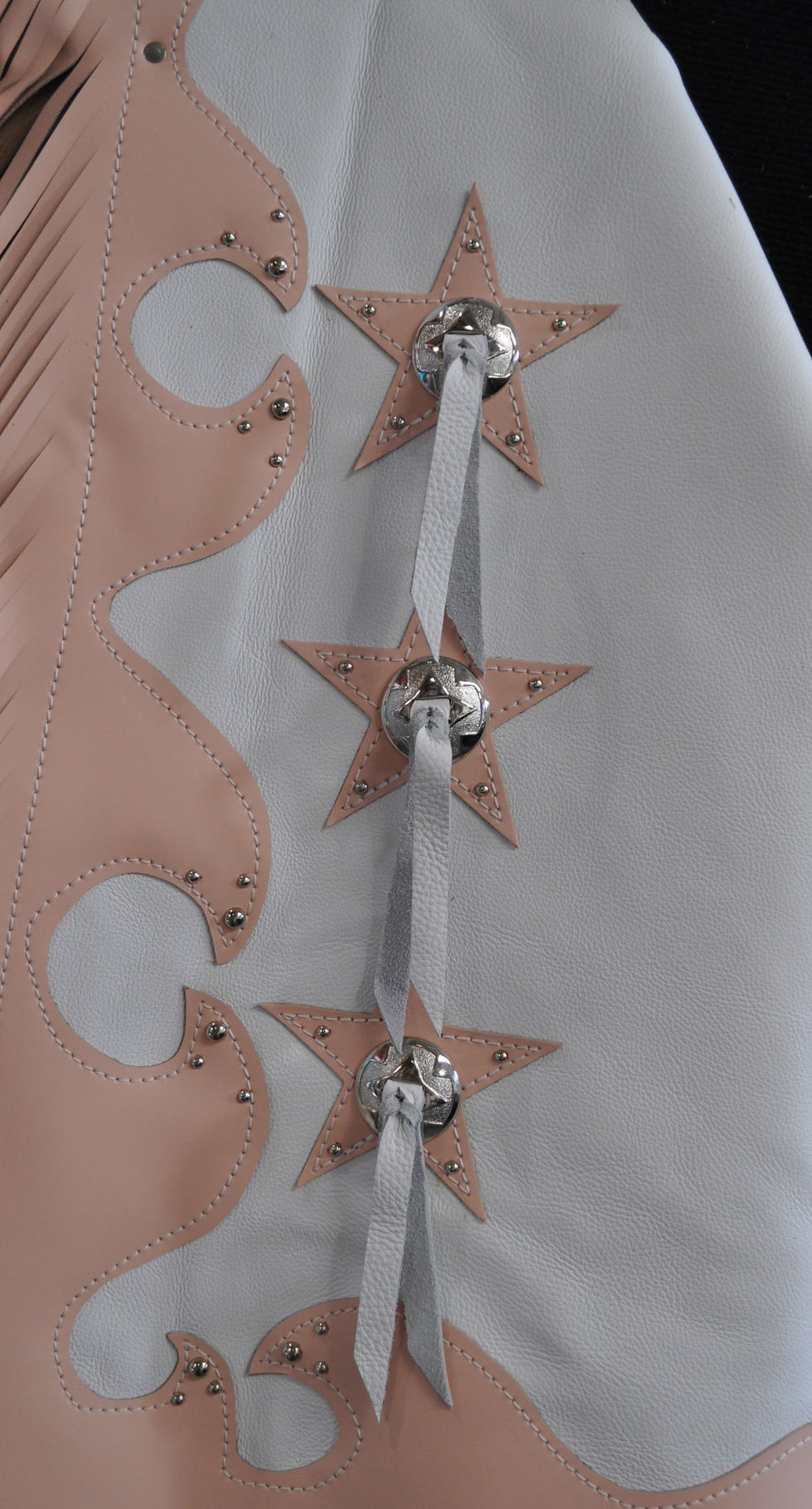 Thumbnail: Custom Made Pink Kid's Chaps and Vest Set