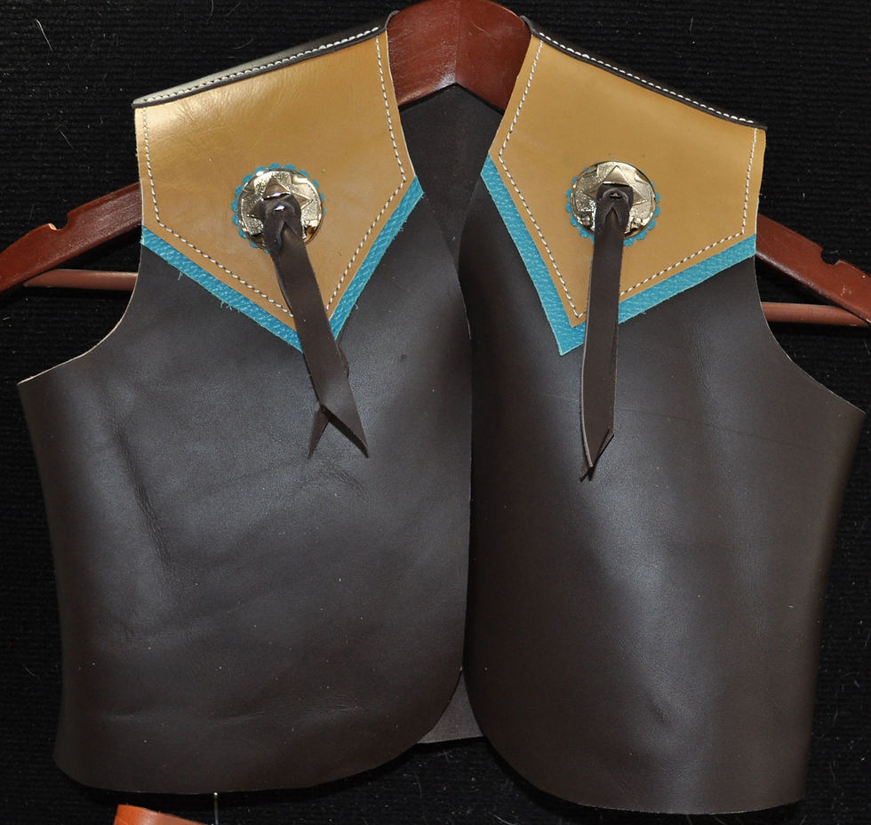 Thumbnail: Custom Made Leather Kid's Chaps and Vest Set