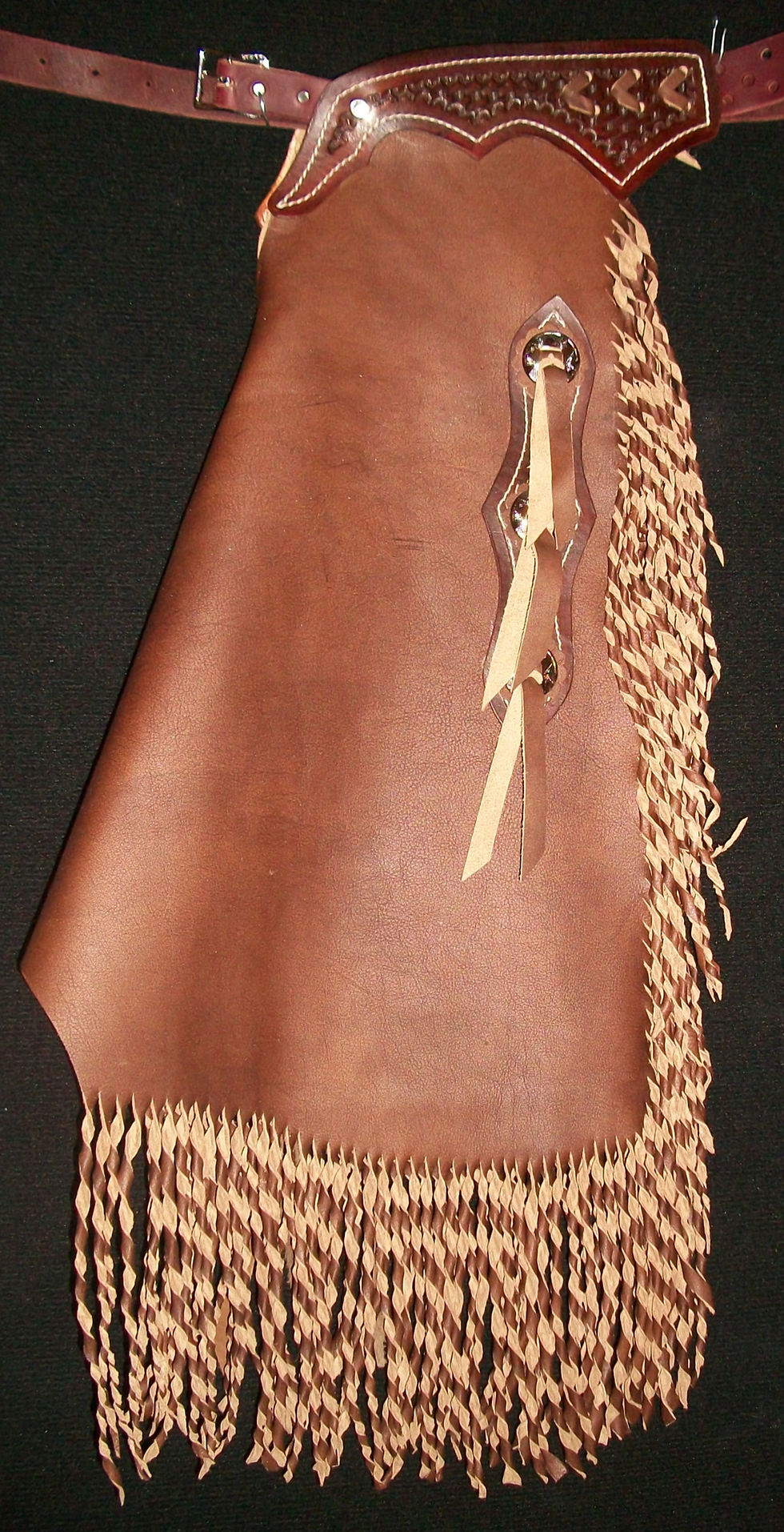 Custom Made Leather Chinks/ Twisted Fringe