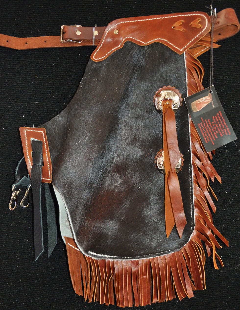 Custom Made Leather Kid's Chinks/Size 3/4