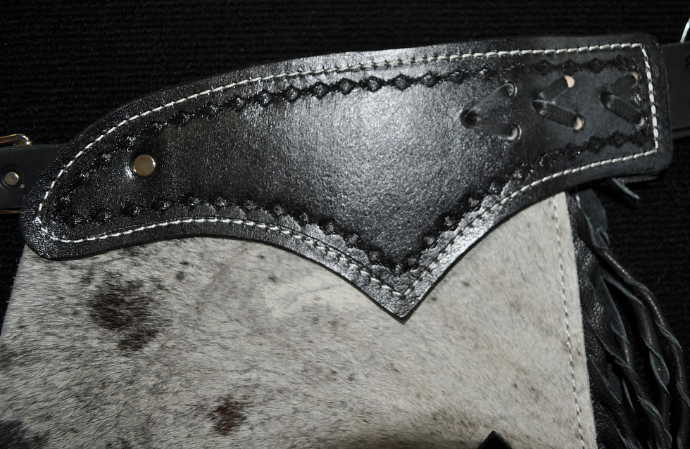 Thumbnail: Custom Made Hair On Cowhide Chinks