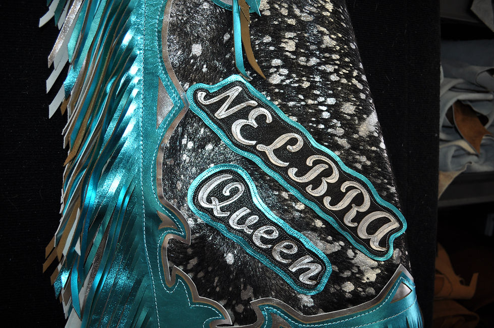 Thumbnail: Custom Made Acid Wash Kid's Rodeo Royalty Chaps