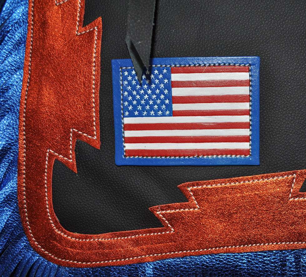 Thumbnail: Custom Made Kid's Rodeo Chaps/Patriotic Chaps