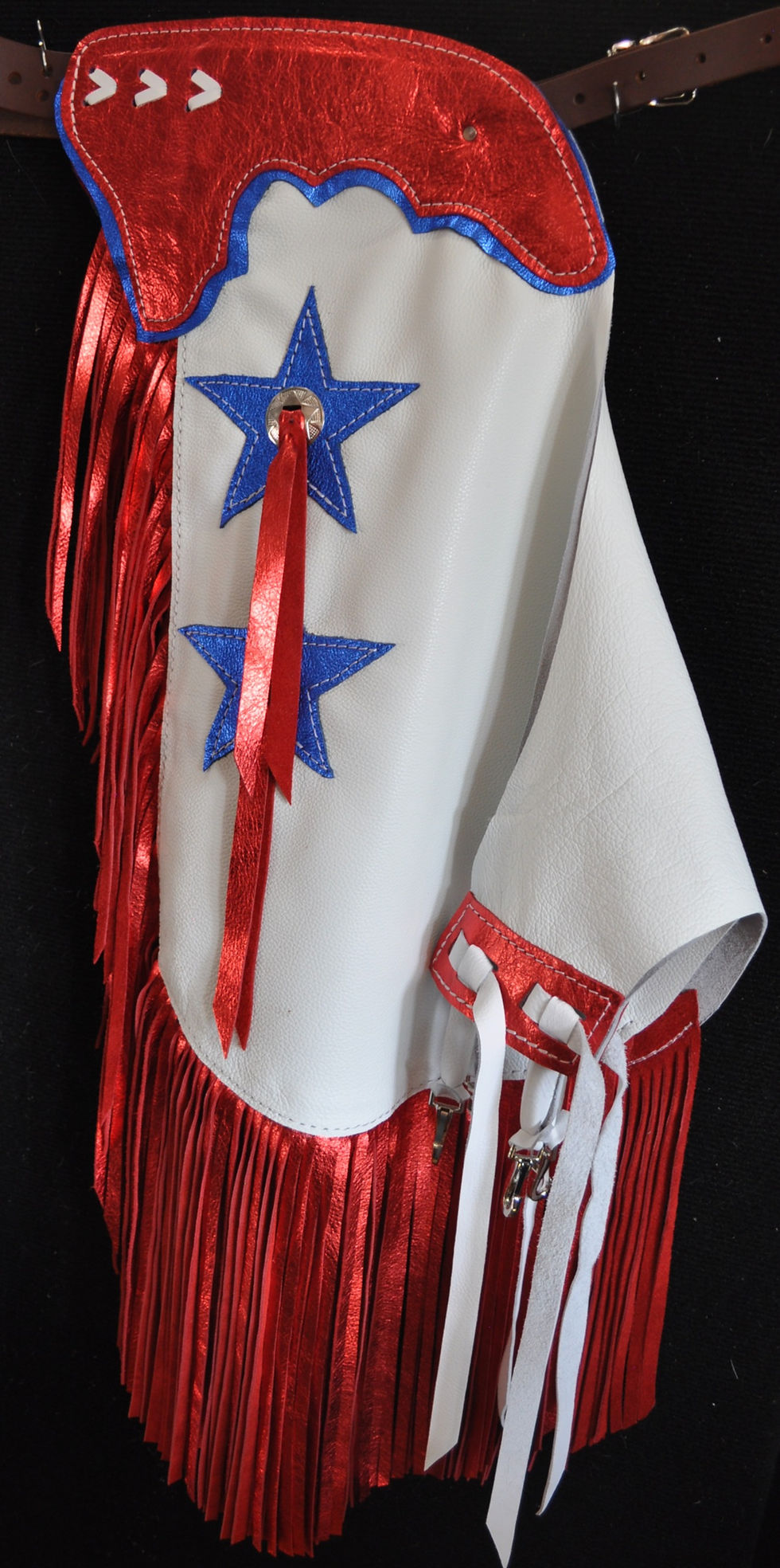 Thumbnail: Custom Made Patriotic Leather Chinks