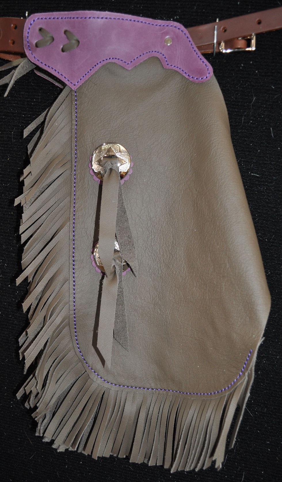 Custom Made Leather Kid's Chinks/Size 3/4, 2T