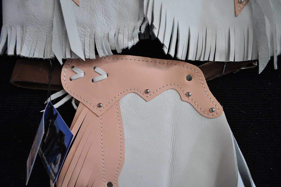 Thumbnail: Custom Made Pink Kid's Chaps and Vest Set