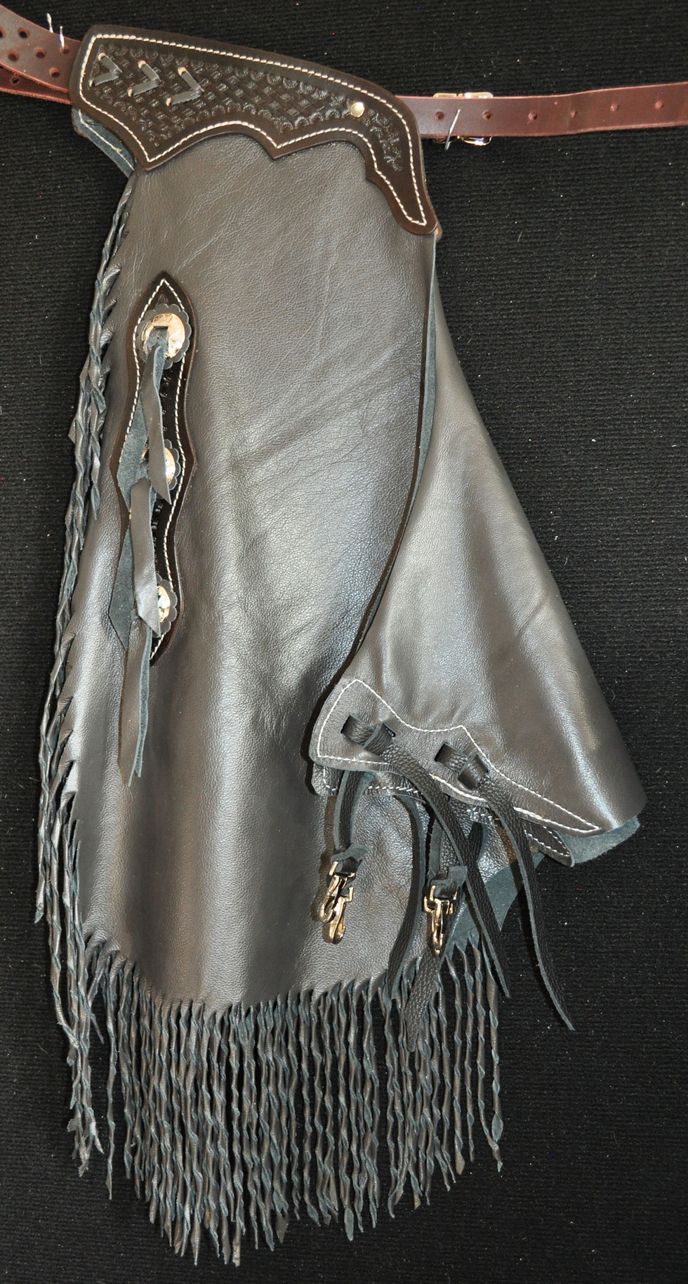 Custom Made Leather Chinks/ Twisted Fringe