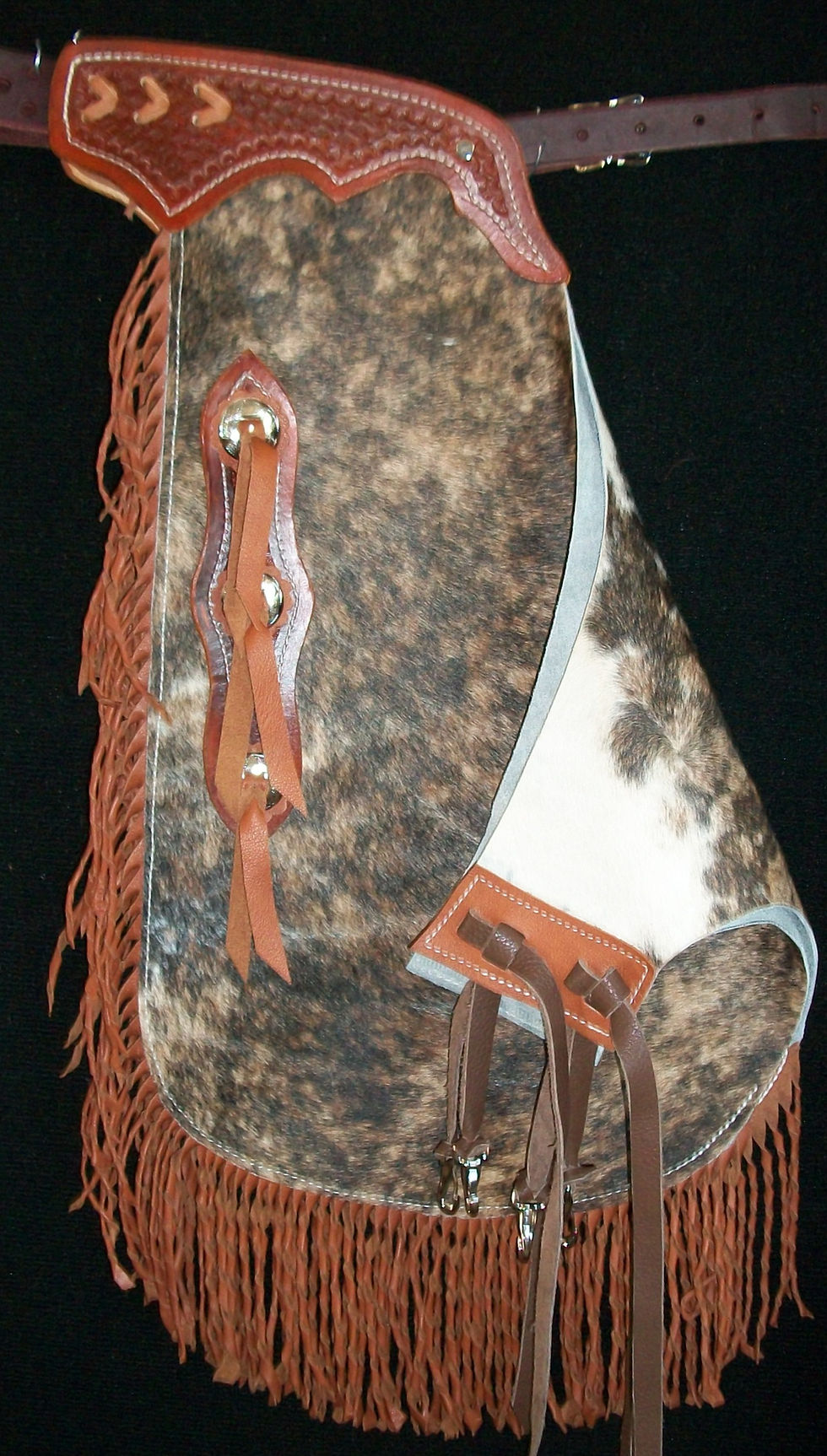 Thumbnail: Custom Made Hair On Cowhide Chinks