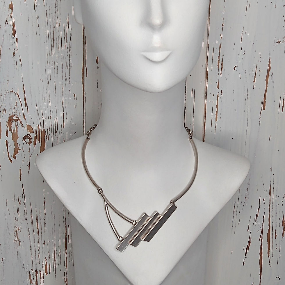 Thumbnail: Hatti Metal 1896 Stepped Necklace