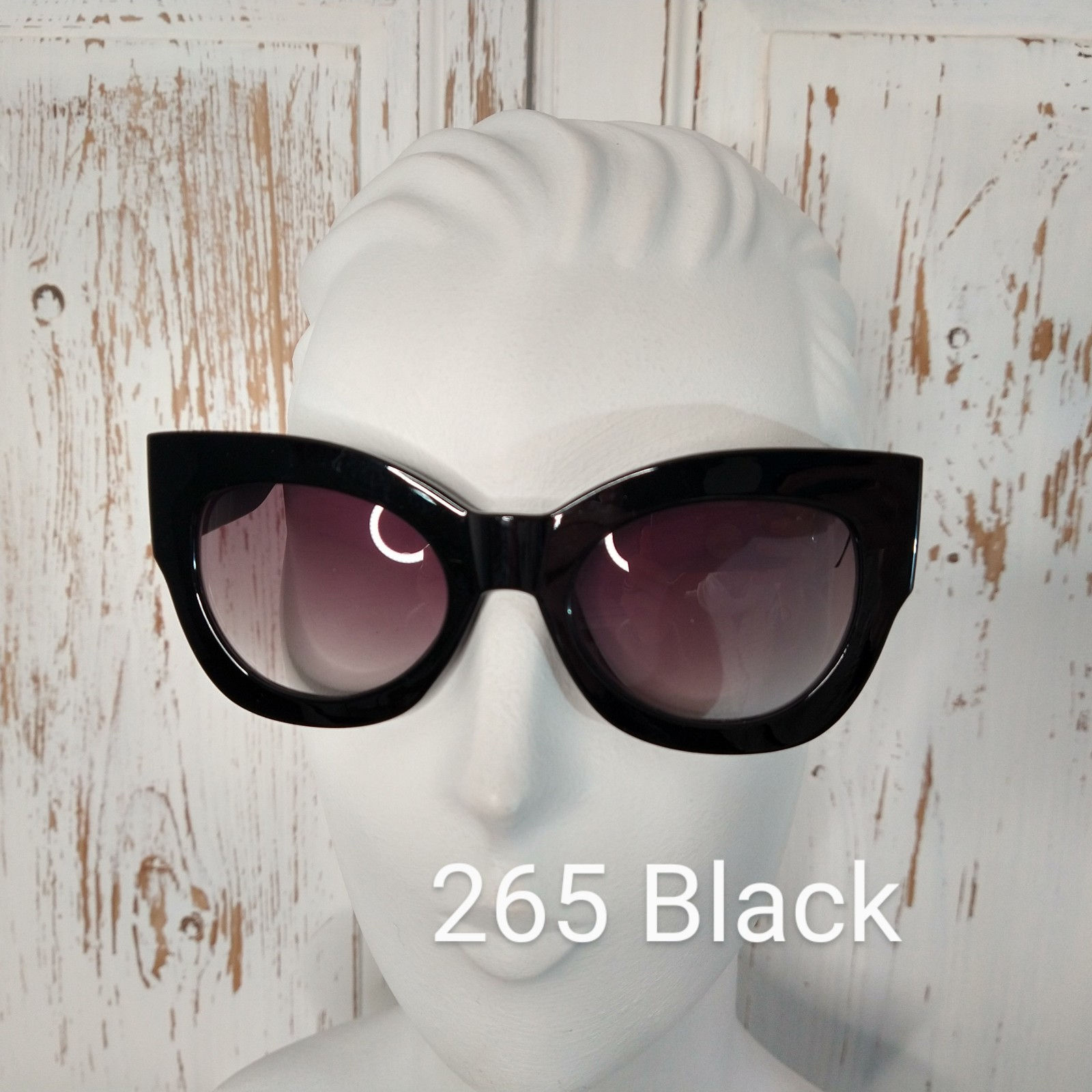 265 Bold Shape Frame Sunglasses with Wide Arms