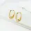 Thumbnail: Envy 4407 Classic Rectangular Hoop Earrings