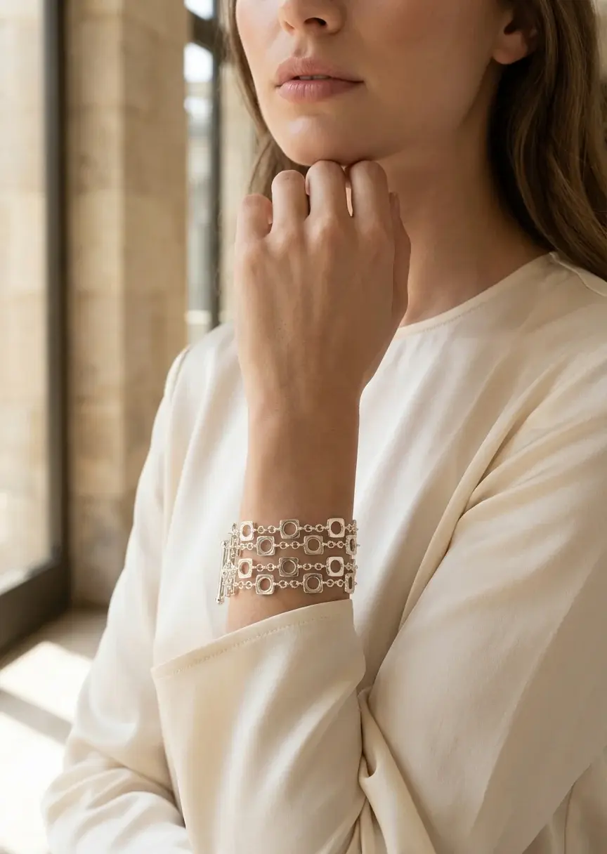 Thumbnail: Envy 4895 Multi Chain link Bracelet