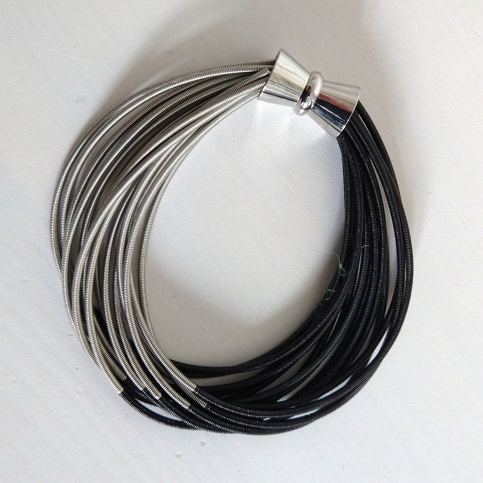 Thumbnail: Etnika Magnetic Clasp Metal Coil Bracelets