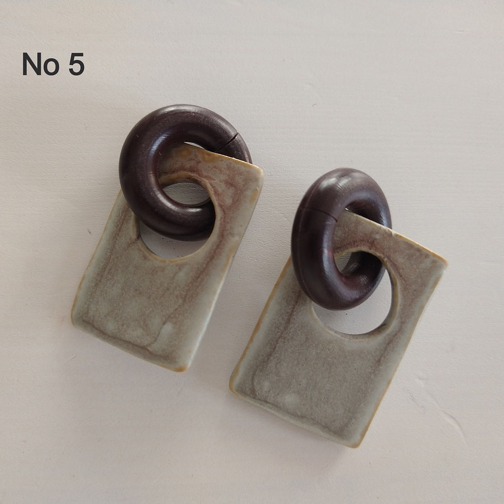 Thumbnail: Porcelain Rubber Earrings