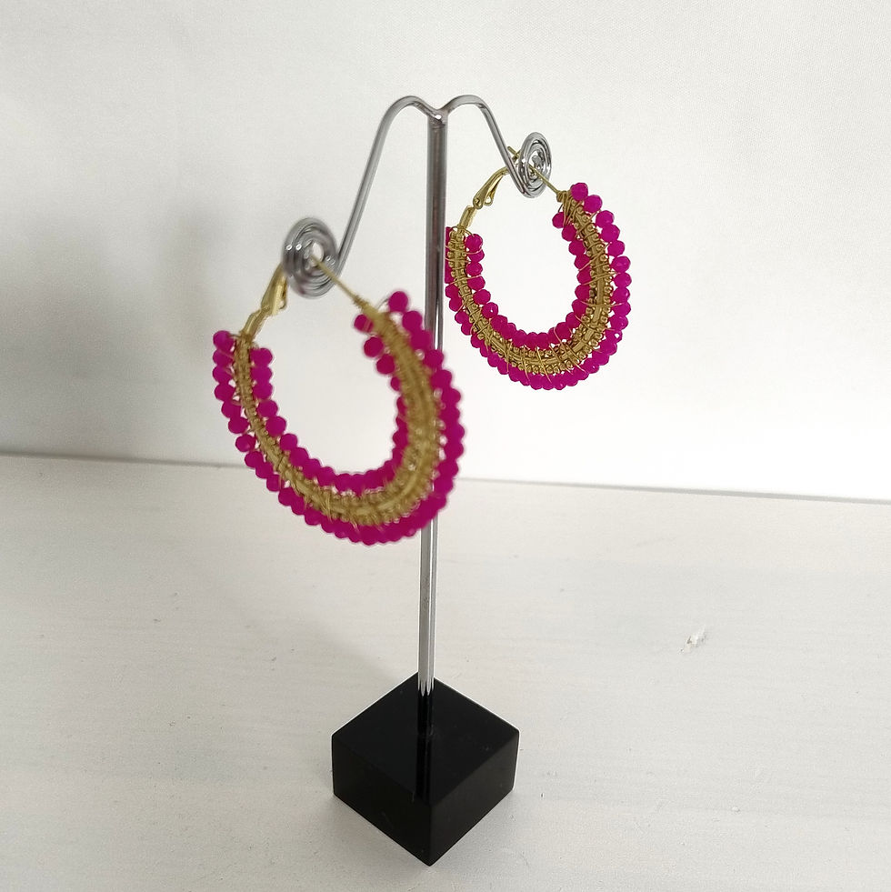 Thumbnail: Narratives Bead and Metal Hoops