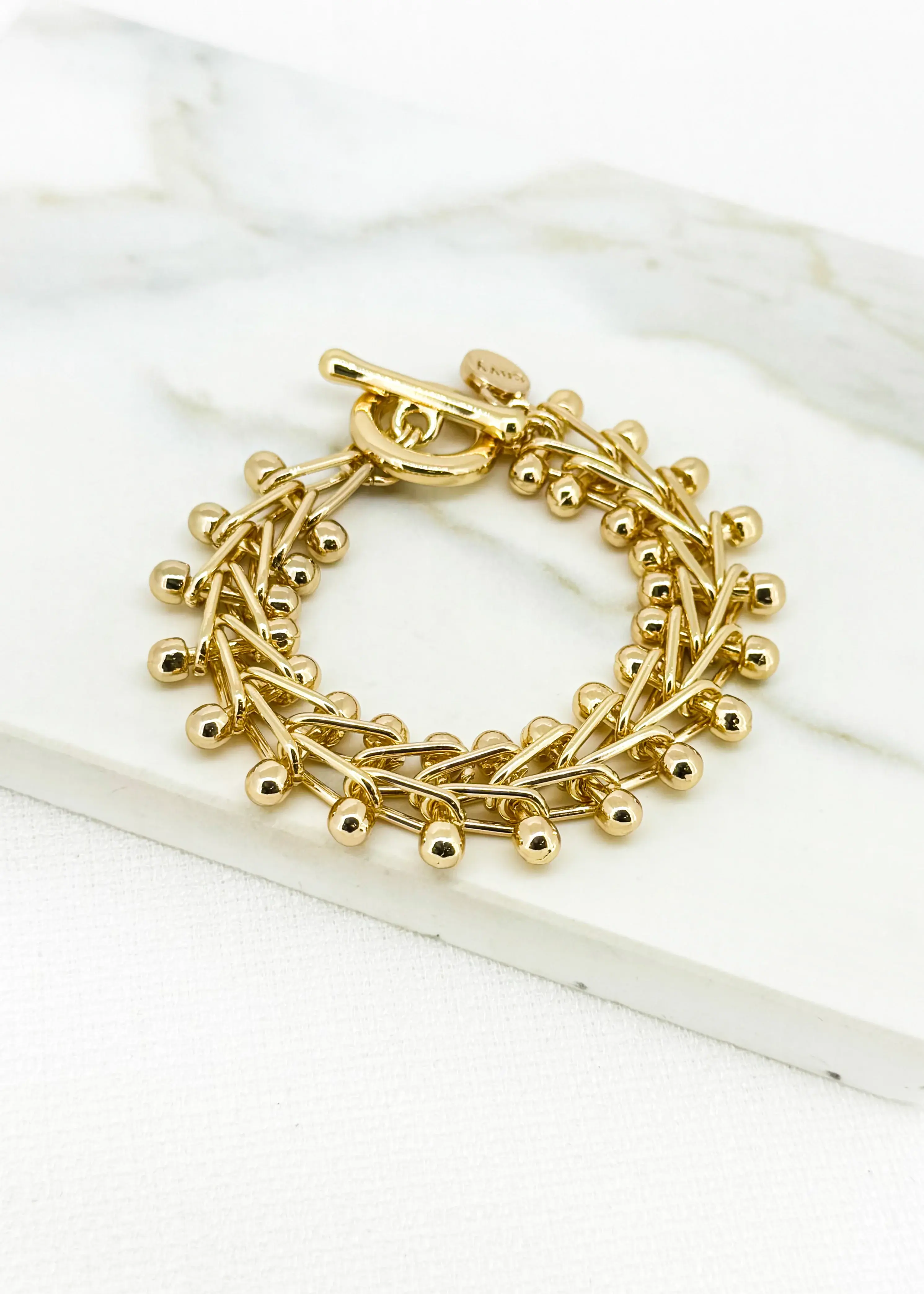 Envy 4768  Substantial Linked Bracelet
