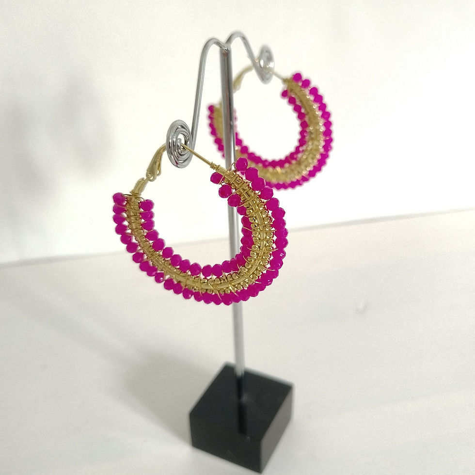 Thumbnail: Narratives Bead and Metal Hoops