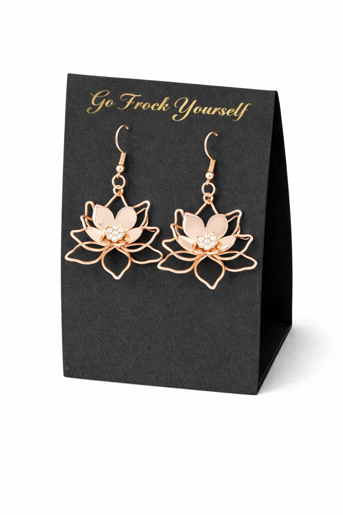 Calm, Not Passive Lotus Drop Earrings
