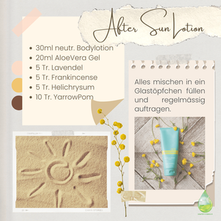 DIY Rezept mit ätherischen Ölen von doterra für eine After Sun Lotion