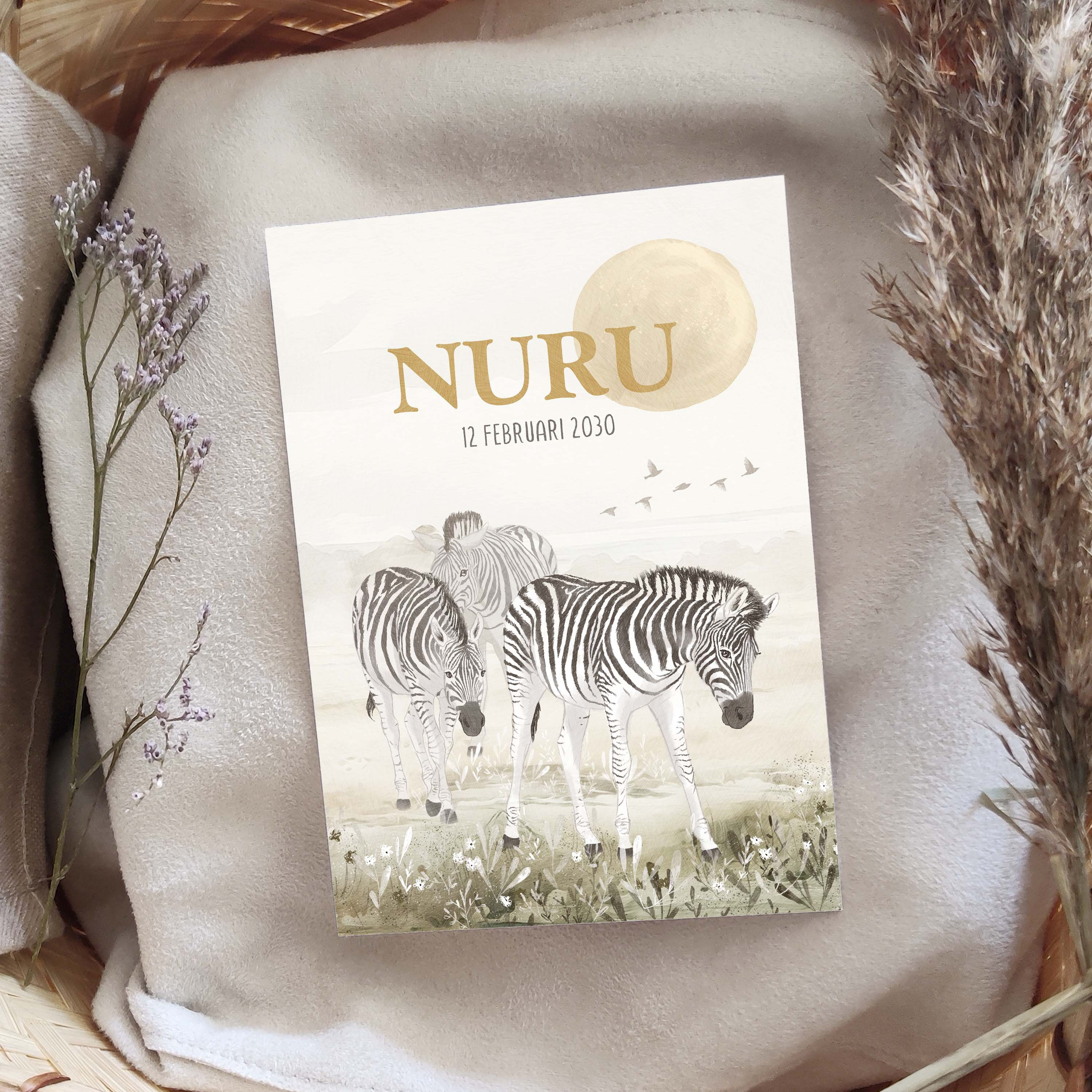 Geboortekaartje Nuru