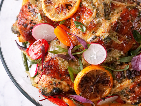 POULET RÔTI AU CITRON ET CORIANDRE