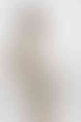 Yakasız Bej Anvelop Tek Düğme Kapama Uzun Yelek