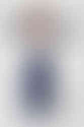 Önden Pileli Bel Lastikli Garni Kumaştan Çift Kemerli Geniş Paça Rahat indigo Mavi Pantolon