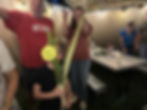 Boy shaking lulav at sukkot