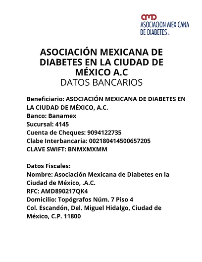 ASOCIACIÓN MEXICANA DE DIABETES EN LA CIUDAD DE MÉXICO A.C DATOS BANCARIOS.png