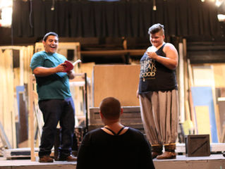 In rehearsal for "Rosencrantz"-tomfoolery, dynamism, and a lot of great wordplay