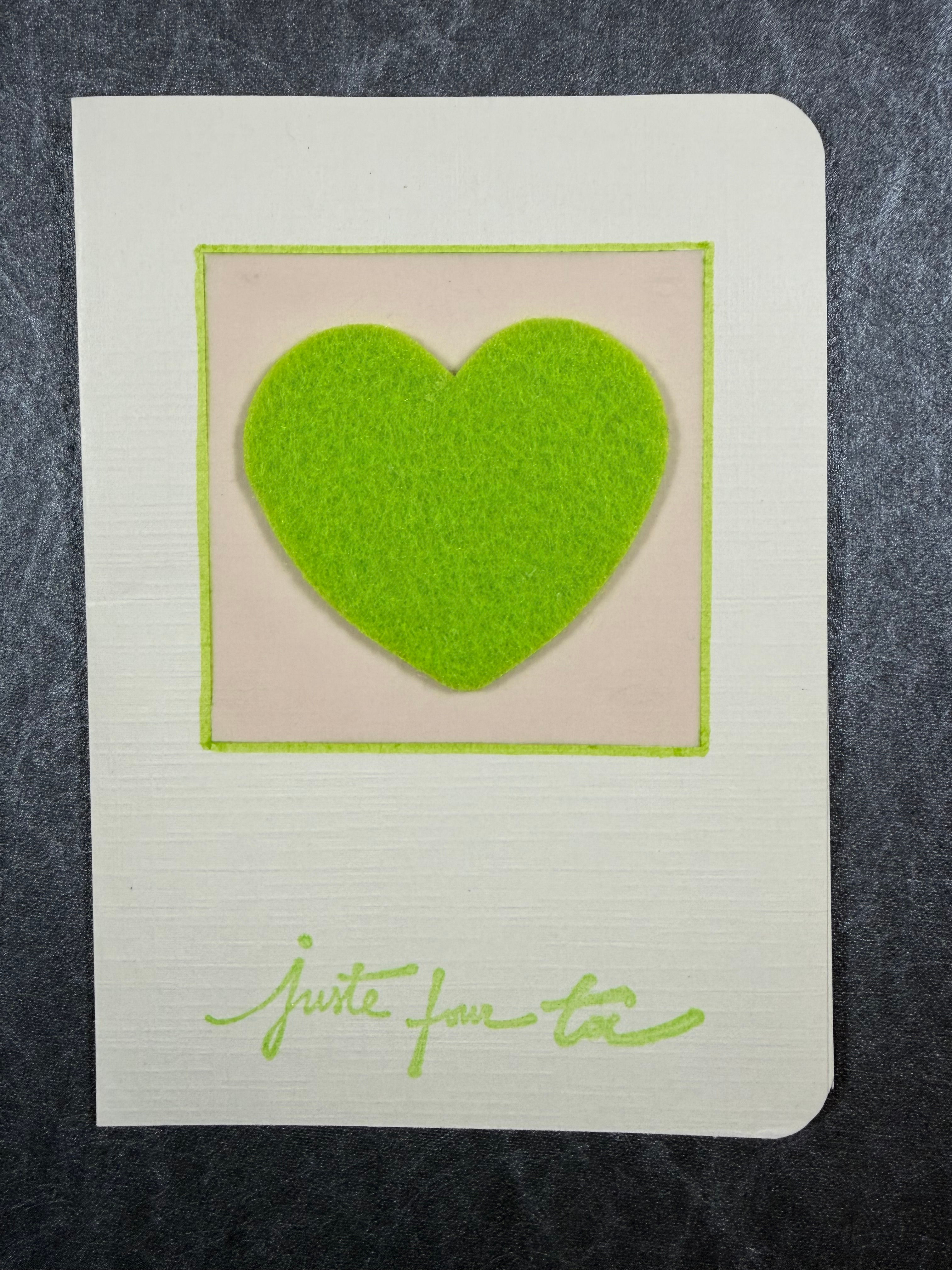 Carte St Valentin "Juste pour toi"