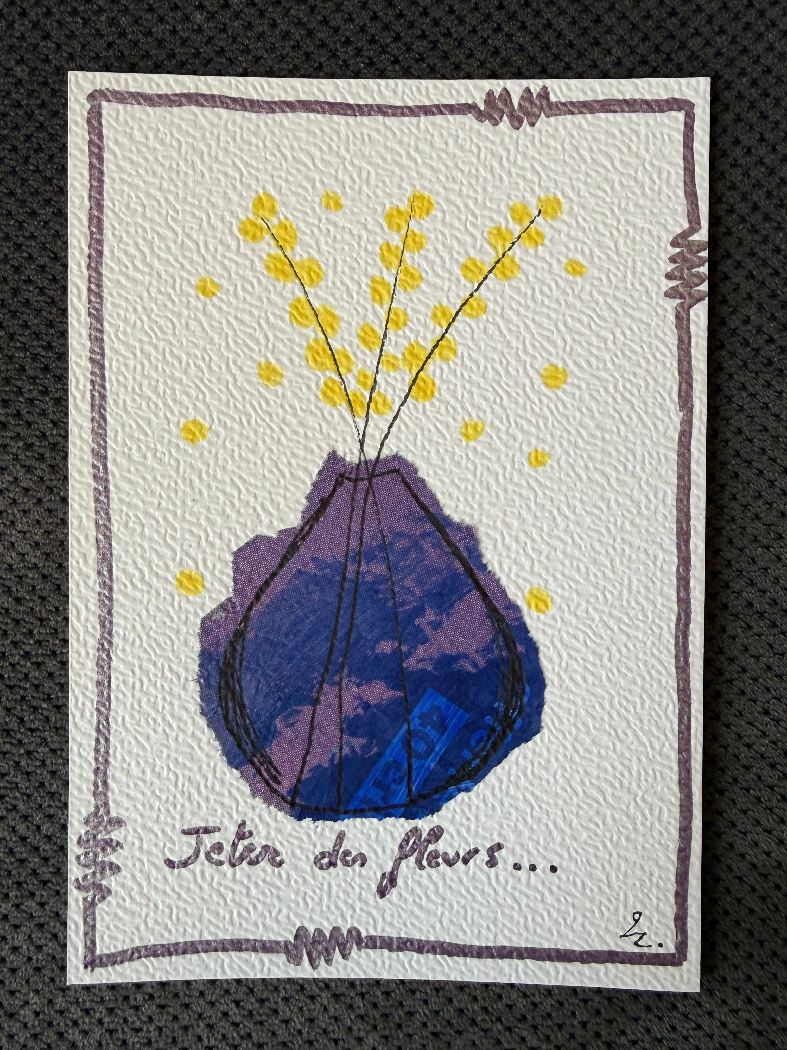 Carte "Jeter des fleurs"