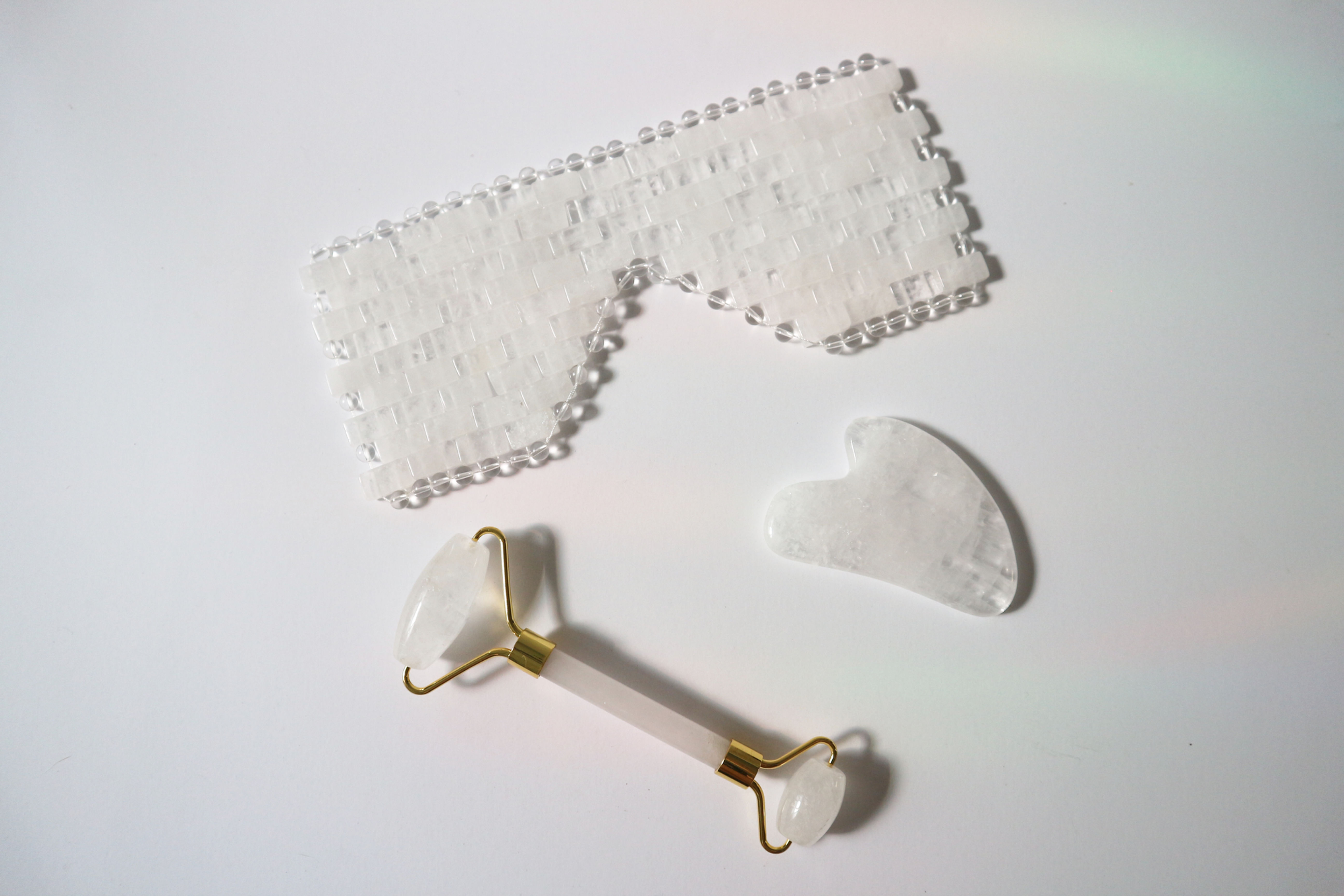 Gua Sha Set Clear Quartz