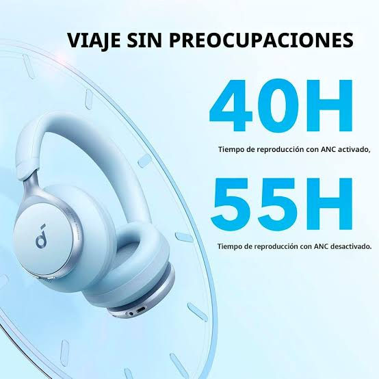 Miniatura: Headphone Soundcore – Space One – Blue – con cancelación activa de ruido, reducc
