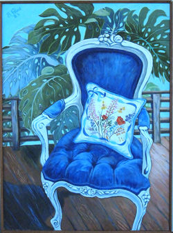 Blue Chair, acrylic,