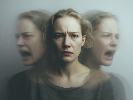 Mujer al cuidado de su madre agotada emocionalmente