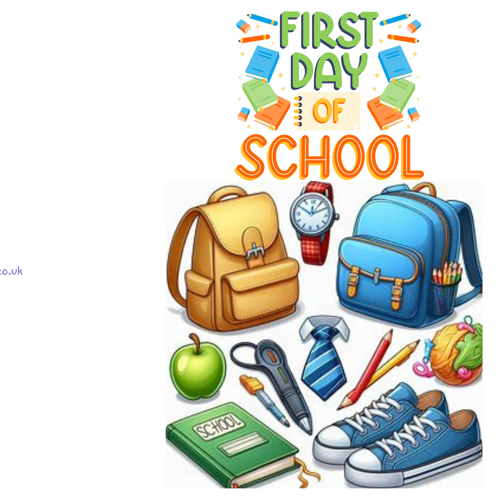 First Day At School - Blue