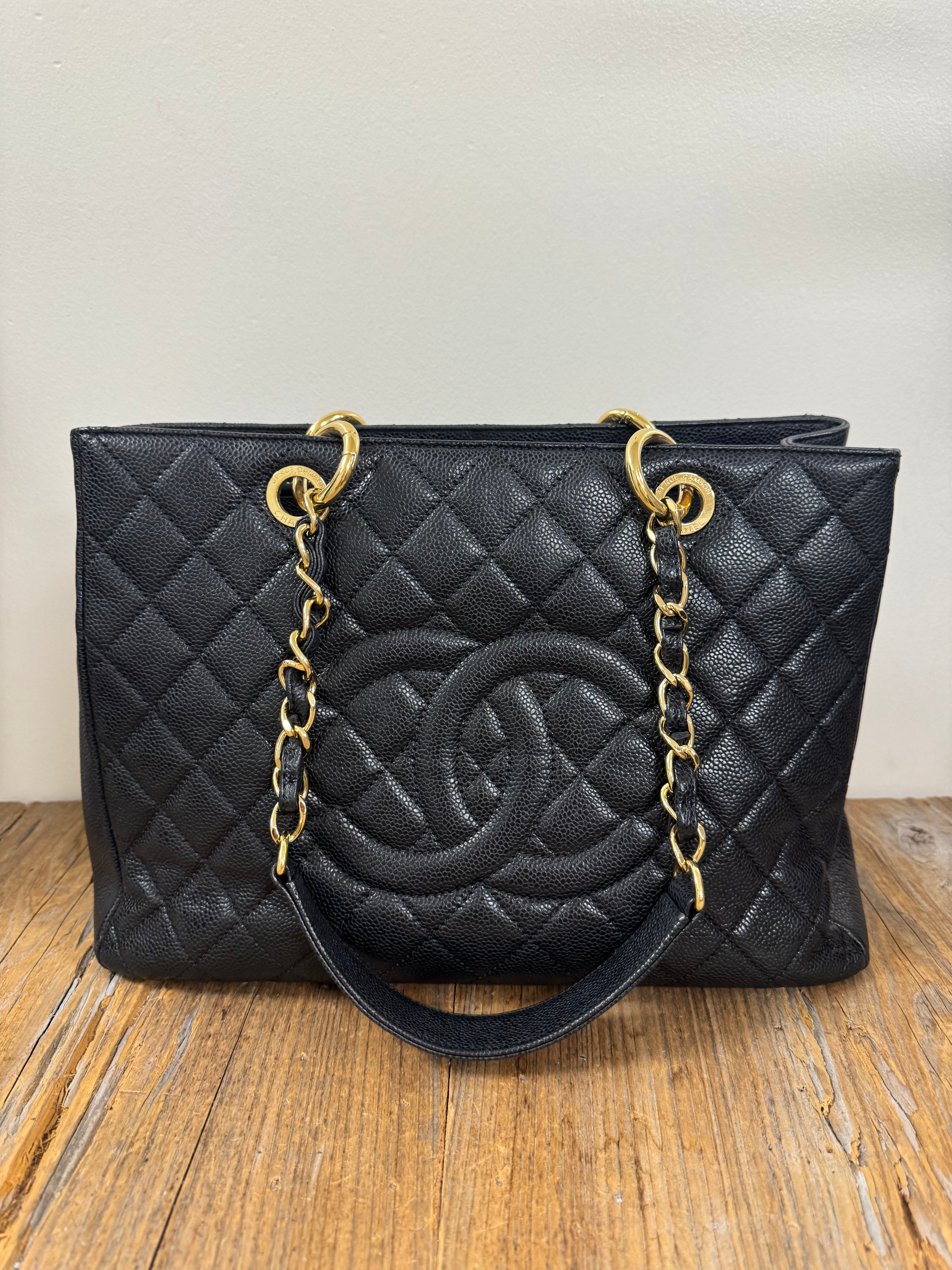 Chanel Black Caviar Grand Shopping Tote
