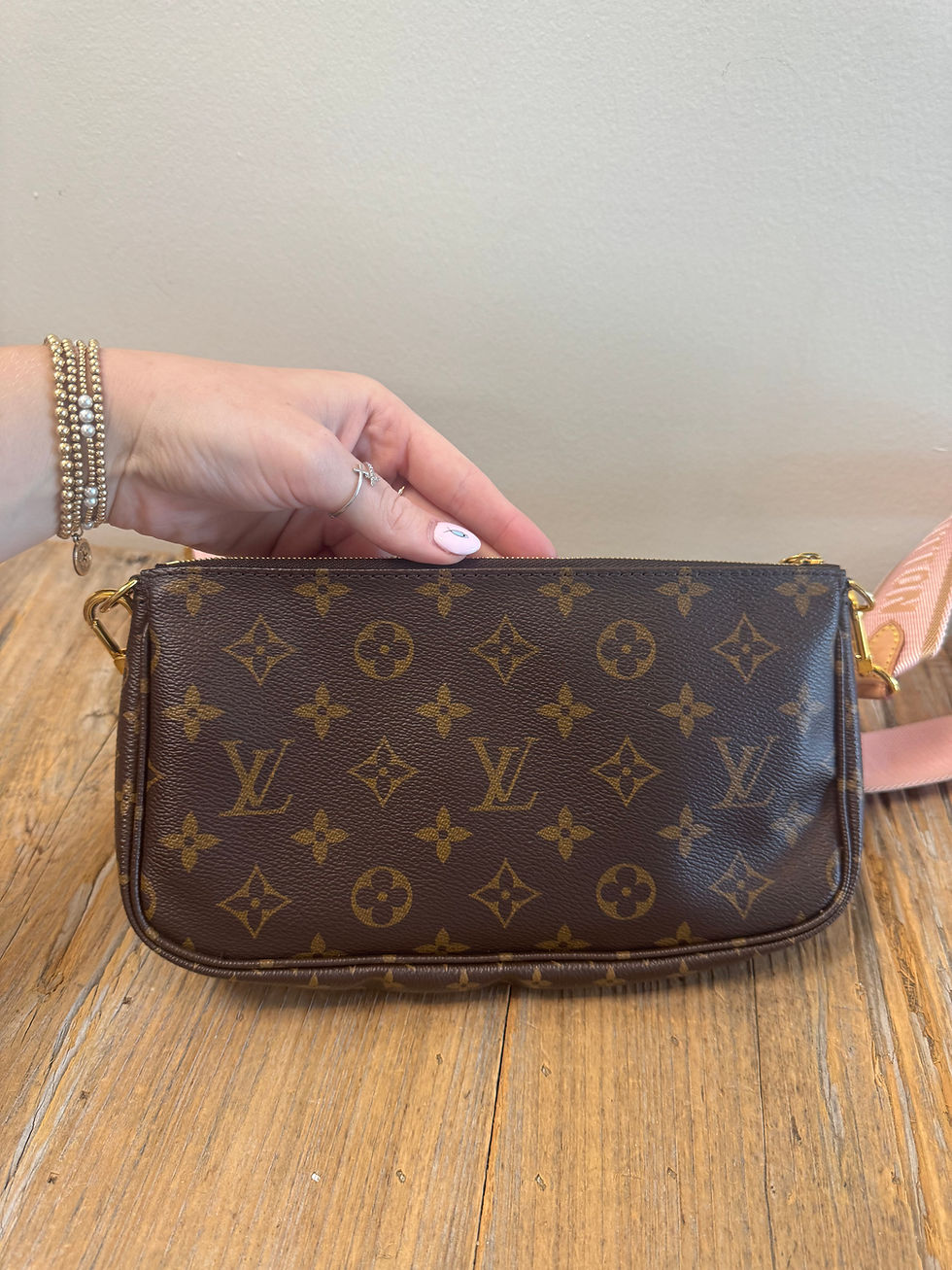 Thumbnail: LV Pochette Accessories with Canvas Strap