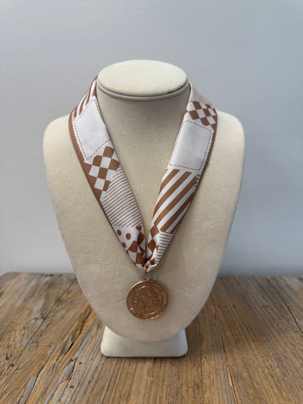 Thumbnail: Upcycled Charm Necklace on Scarf
