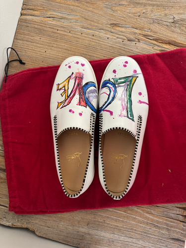 Christian Louboutin Size 38 LOVE Sneakers | Back On The Rack Gul