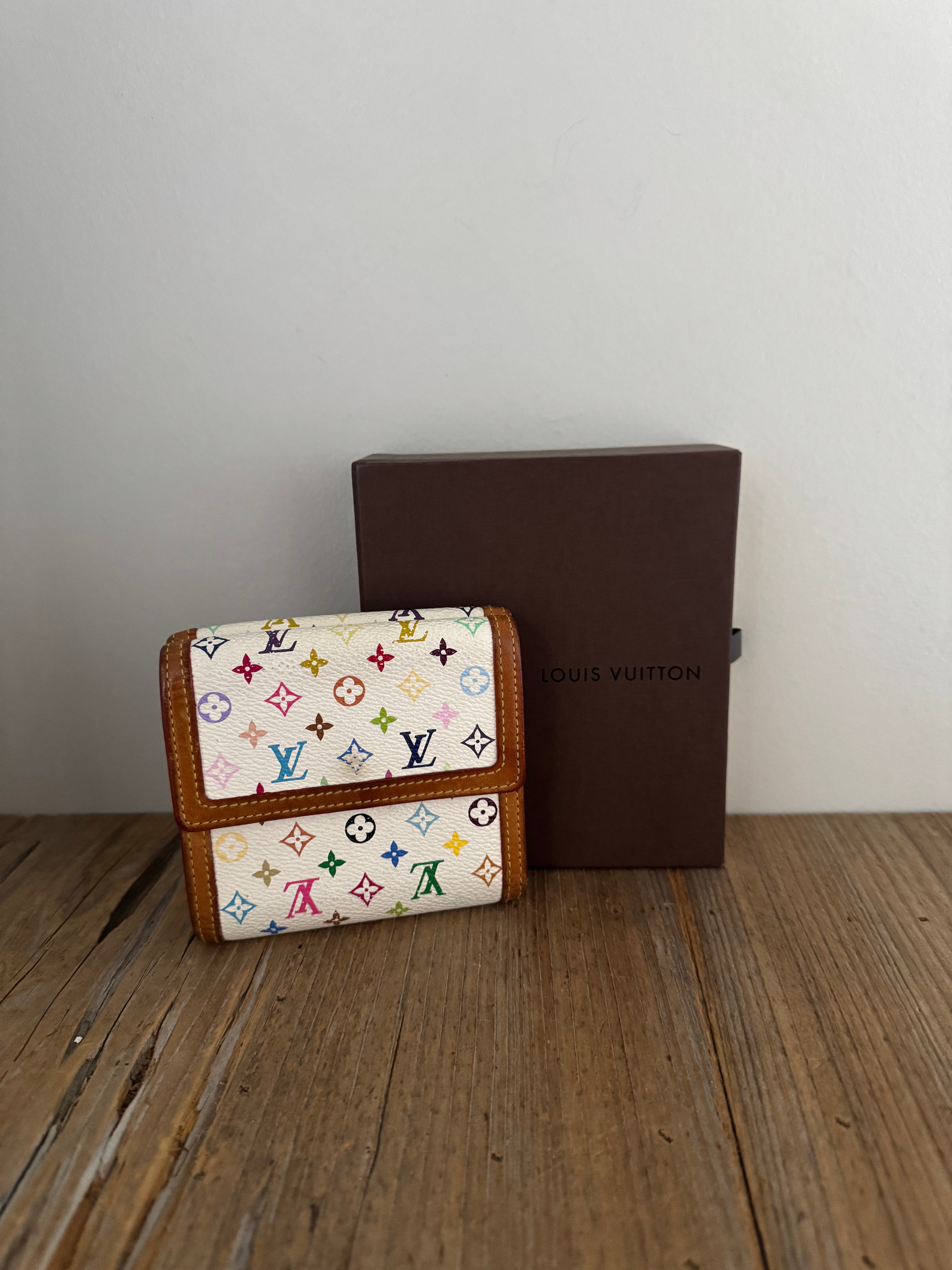 LV White Multicolor Wallet