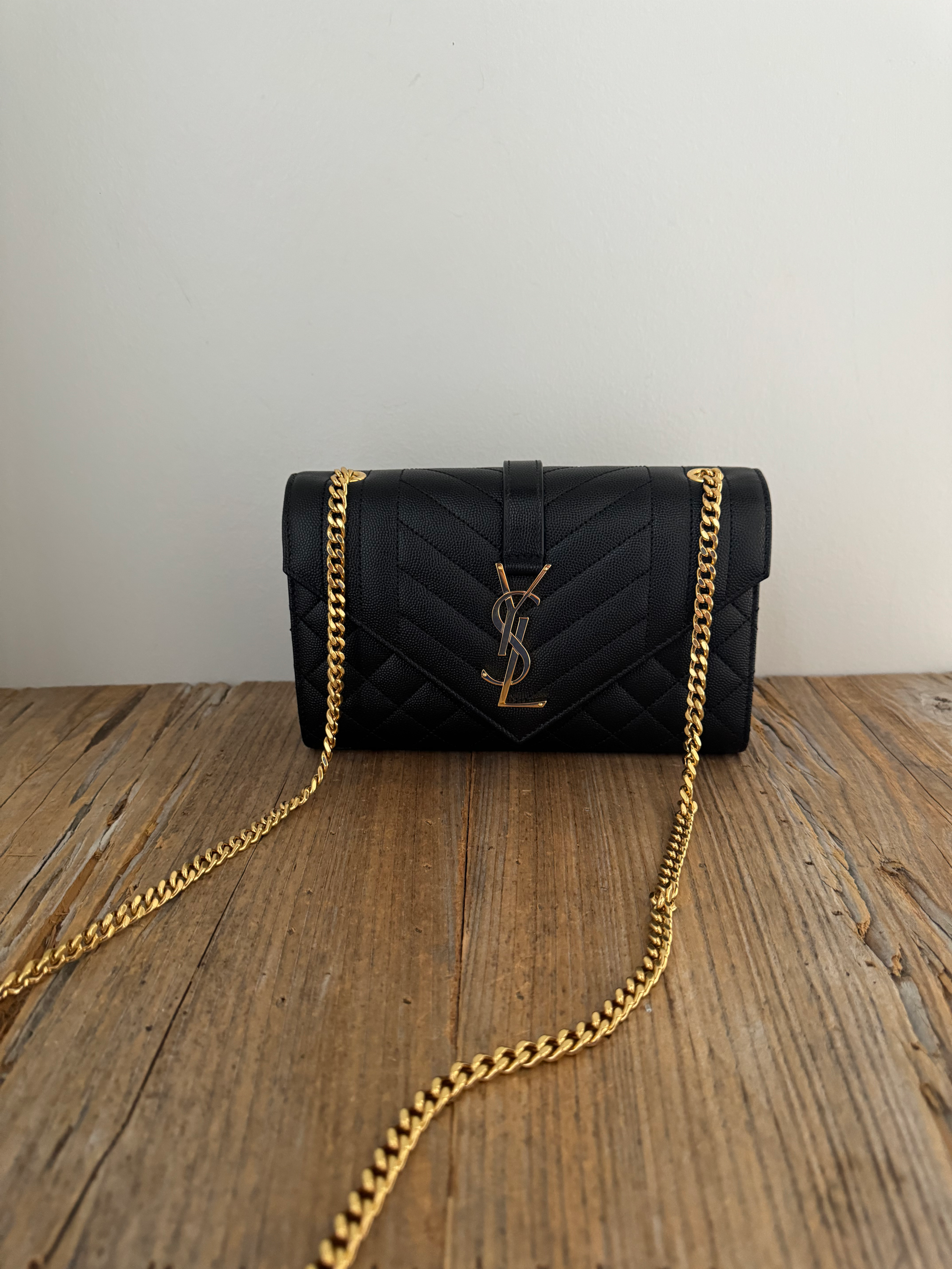 YSL Small Envelope in Black