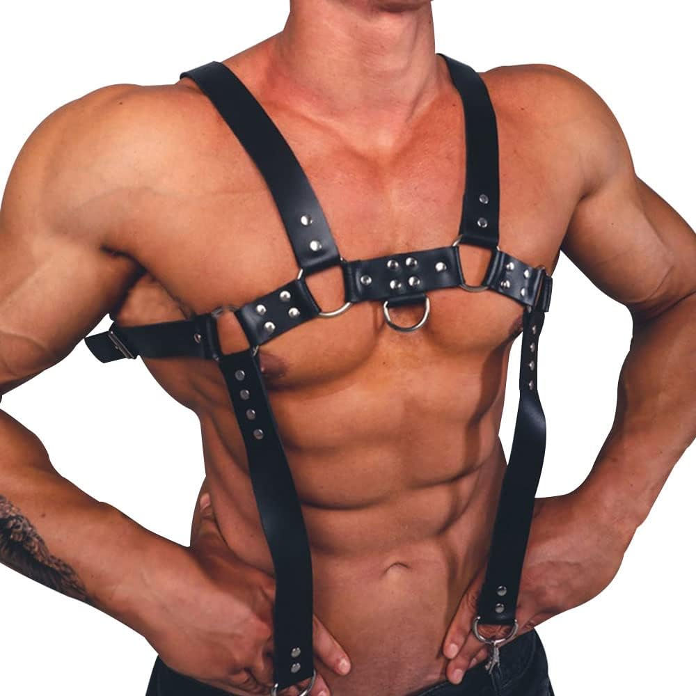 Leather Cosplay Harness For Men 