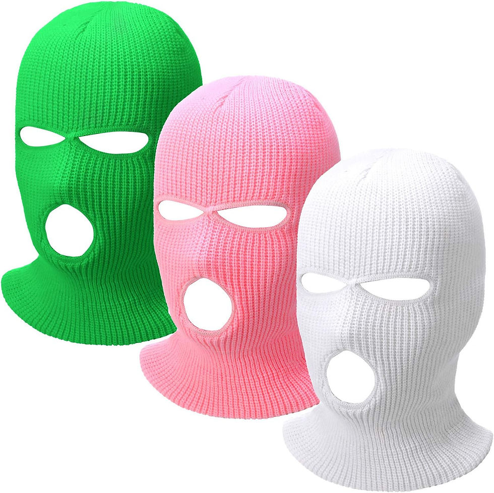 Thumbnail: 3 Pc 3 Hole Knitted Balaclava [His & Hers Edition]